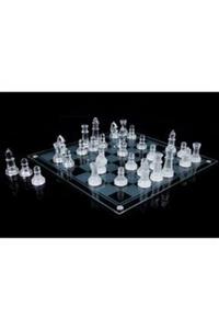 Glass Chess Cam Satranç Takımı (25 Cm X 25 Cm)