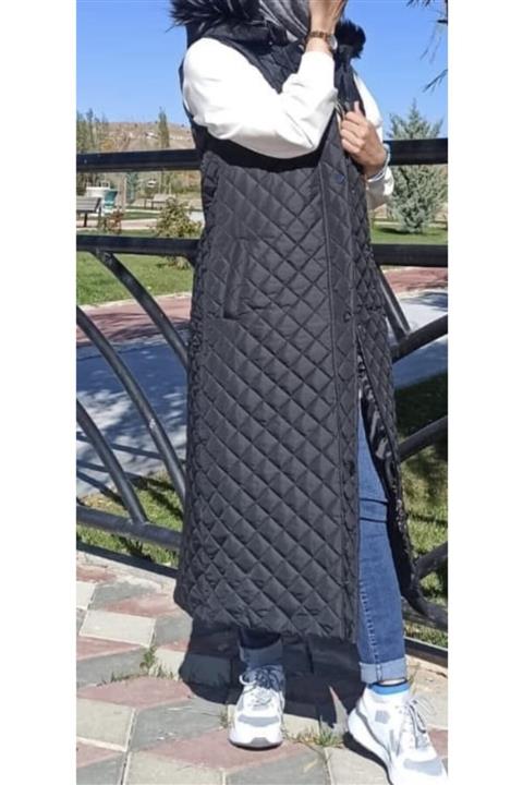 MODA PARK Kapüşonlu Fermuarlı Kapitone Yelek