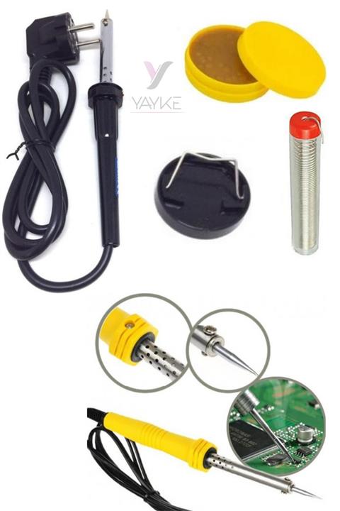 Yayke 40 Watt Profesyonel Lehim Kalem Havya Lüx Set Lehim Teli +lehim Pastası +mini Sehpa