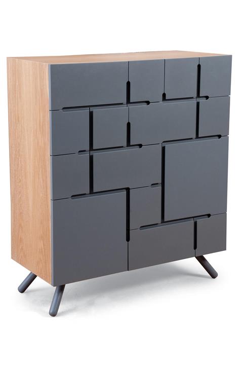 Ron Crossword Dolap Meşe-Gri