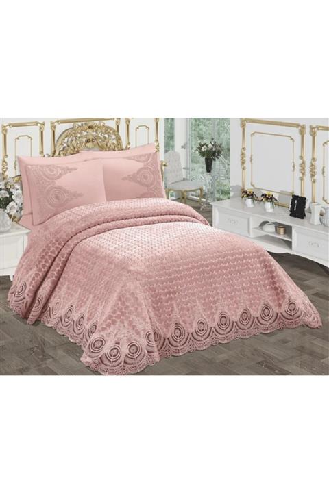 KC GRUP TEKSTİL Han's Kc Lüks Battaniye Seti Pembe