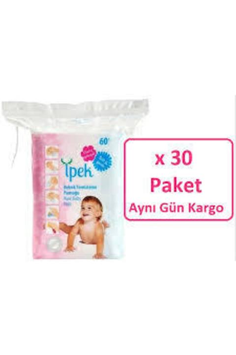 İpek Bebek temizleme pamuğu 60ADET X 30 PAKET