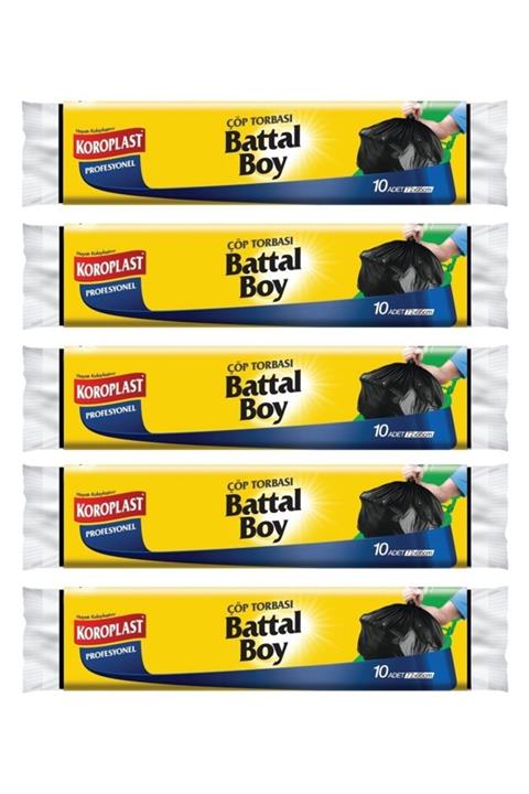 Koroplast Profesyonel 10lu Battal Boy Çöp Torbası X 5 Paket