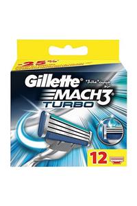 Gillette Mach3 Turbo Yedek Tıraş Bıçağı 12'li