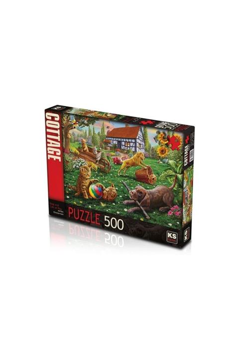 Ks Puzzle 500 Parça Köpekler Ve Kediler Yapboz