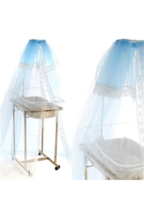 Süsle Baby Party Bebek Beşik Ve Oyun Parkı Cibinlik, Kristal Tüllü, 10 M2, Mavi