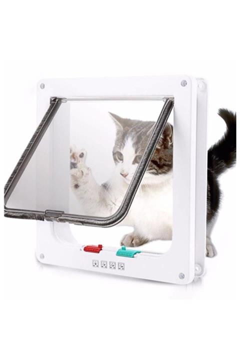 Ans Cat Door 4 Yönlü Kilitlenebilir Yavru Köpek Ve Kedi Kapısı 23x25 Cm Width:235 Mm Heiğht:250 Mm