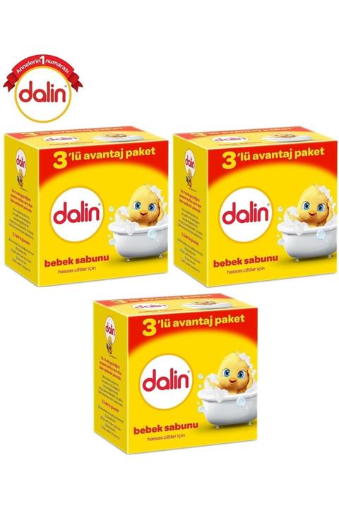 Dalin Bebek Sabunu 100Gr 9 Lu Set Hassas Ciltler İçin Kutu (3Pk*3)