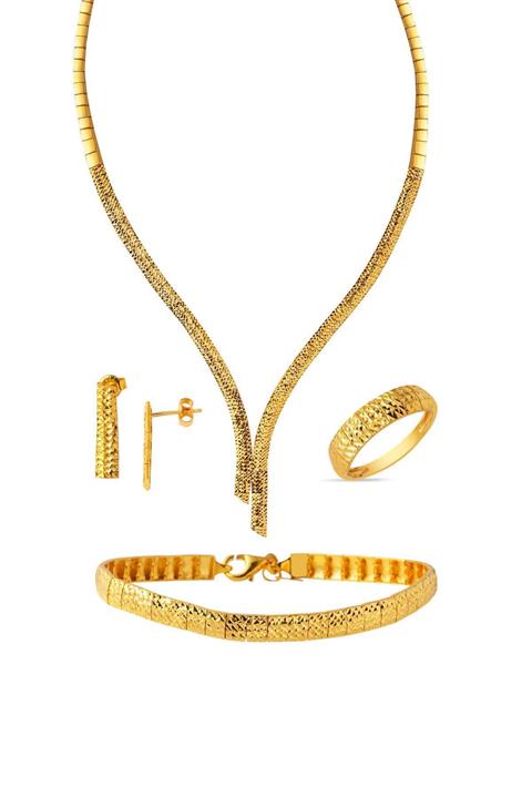 Label Kadın  Balıksırtı 22 Ayar Altın Set