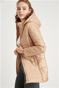 DeFacto Kadın Sand Kapüşonlu Regular Fit Parka R2270AZ20WN