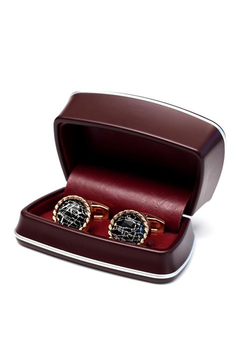 Esgue Aquila Serisi Siyah Lüx Kol Düğmesi