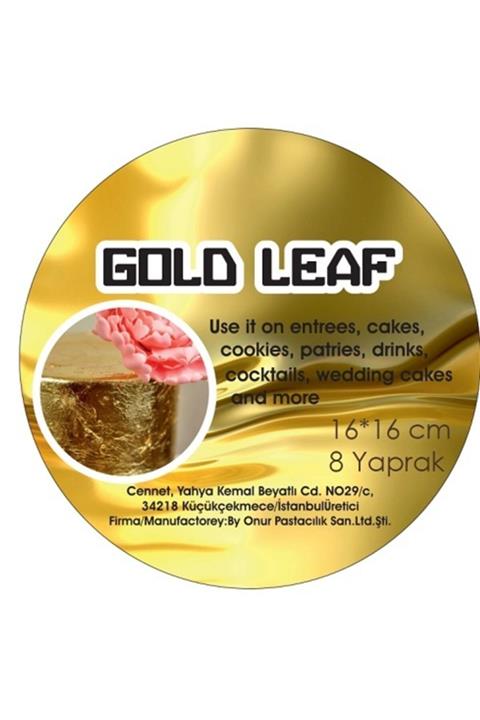 velomy Altın Varak Gold Leaf 8 Adet
