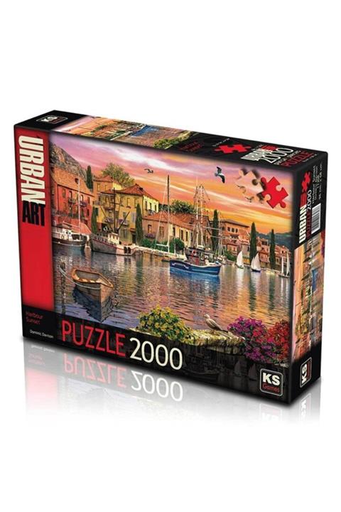Ks Puzzle 11308 Ks, Harbour Sunset , 2000 Parça Puzzle