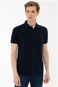 Pierre Cardin Koyu Lacivert Slim Fit Basic Polo Yaka T-Shirt