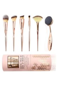 nascita Bronzy Glow Fondöten, Far Karıştırma, Allık, Eğimli, Açılı, Geniş, Yelpaze, Oval Fırça Seti