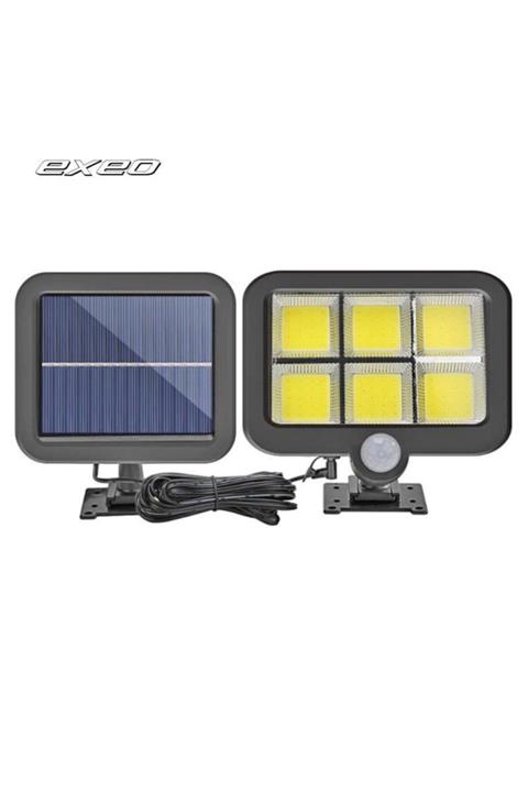 exeo 120 Cob Led Solar Panel Güneş Enerjili 3 Mod Duvar Lambası