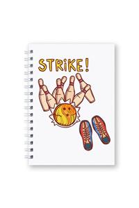 Mespho Bowling Topları Strike A4 Ebat Spiralli Sert Kapak Defter (21 x 29,7 cm.)