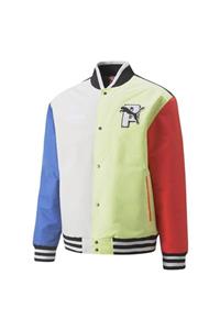 Puma X Varsity Jacket Unisex Mavi Ceket - 53241574