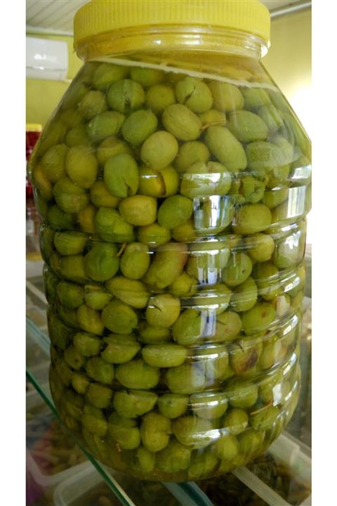 AKTEPE DERVİŞ TURŞU VEZEYTİNCİLİK Yeni Mahsül Hatay Kırması,doğal ,taze,naturel, Yeşil Zeytin 4,5 Litre