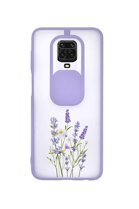 TrendCell Xiaomi Redmi Note 9 Pro / Note 9s Uyumlu  Lavender Desenli Kamera Korumalı Lila Telefon Kılıfı
