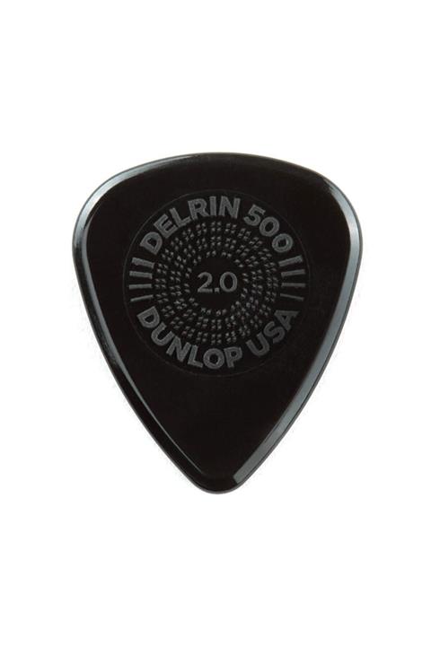 Jim Dunlop Prime Grip Delrin 500 Picks 1 Adet - Siyah 2.0 mm Pena
