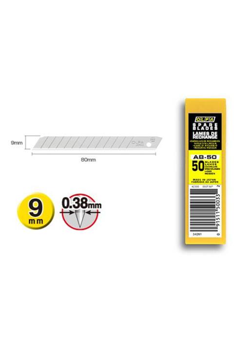 Olfa Ab-50 Dar 9mm Genişlik - 0,38mm Kalınlık Standart Seri