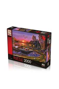 Ks Puzzle 22502 Ks, Lakeside Cottage, 2000 Parça Puzzle