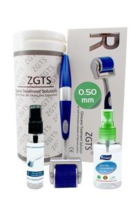 Zgts Blue Line Dermaroller 0.50mm Titanyum 192 İğneli Saç Yüz Cilt İçin Derma Roller