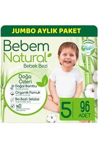 Bebem Natural Bebem Bebek Bezi Natural Jumbo Aylık Pk Beden:5 (11-18kg) Junior 96 Adet