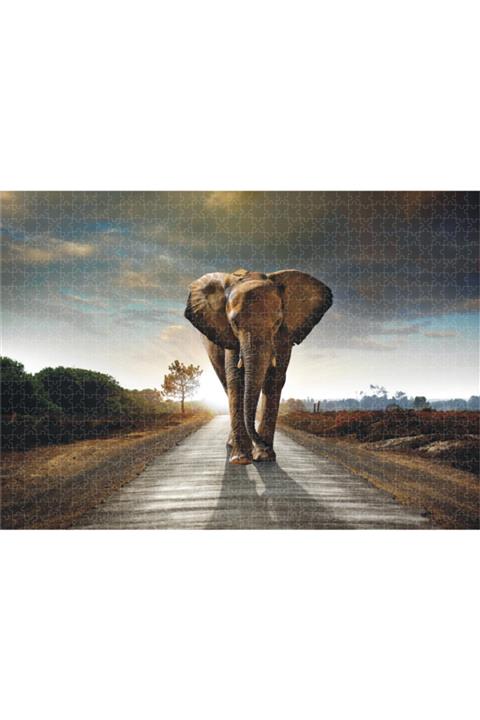 NATURA PUZZLE / Yalnız Yürüyen Fil / 1000 Parça / Yapboz