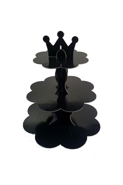 Adana Pasta Malzemeleri Kek Standı Metalik Siyah