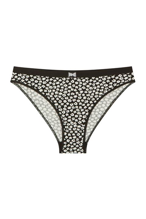 Penti Siyah Bu4u Floral Slip Külot