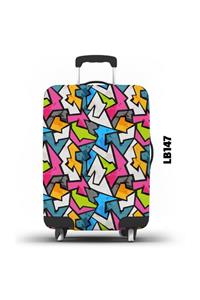 LUGGBAG Desenli Unisex Valiz Kılıfı Lb147