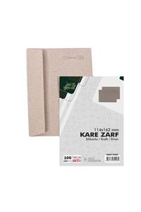 GenOf Kraft Kare Mektup Zarfı 114 X 162 Mm 70 Gr Silikonlu 100 Lü