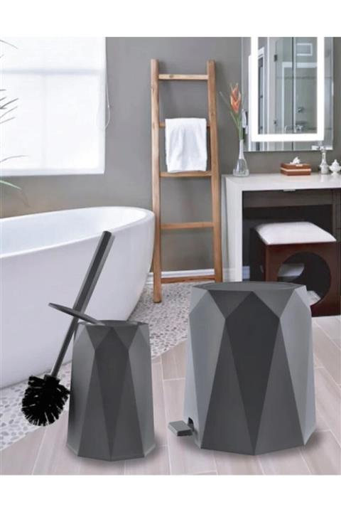 ROTAMZİRVE Geo 2'li Banyo Seti Siyah Renk Rz-215
