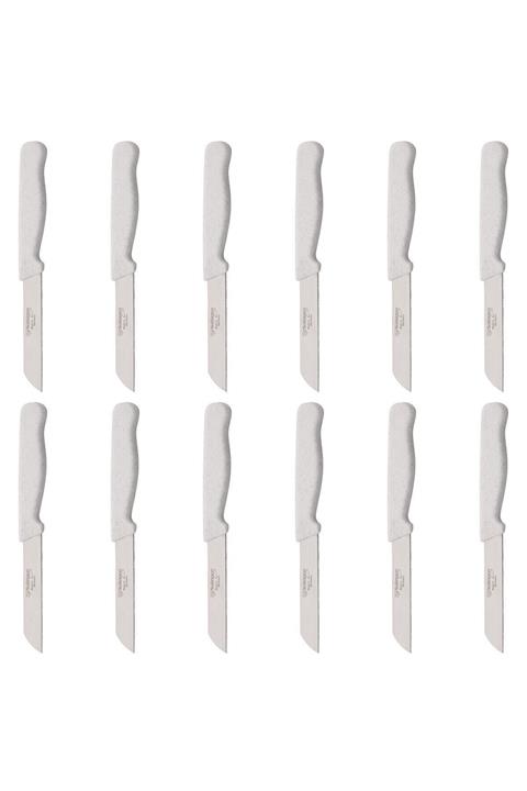 Solingen Simli Desen Meyve Bıçağı 12'li Takım - Beyaz