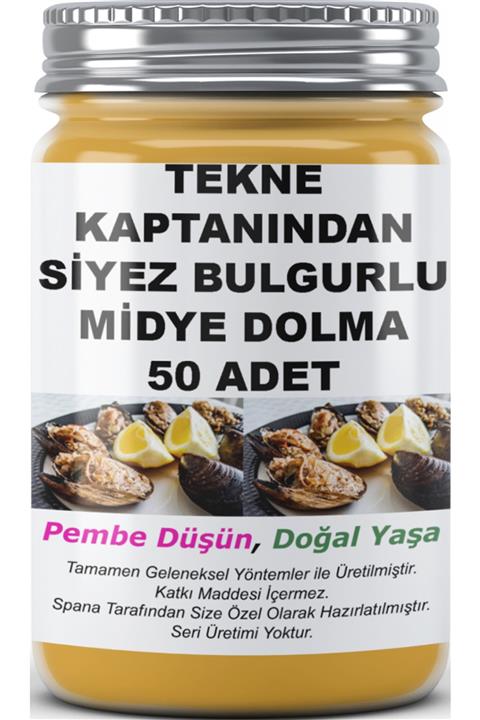 SPANA Tekne Kaptanından Siyez Bulgurlu Midye Dolma 50 Adet Ev Yapımı Katkısız 1kg