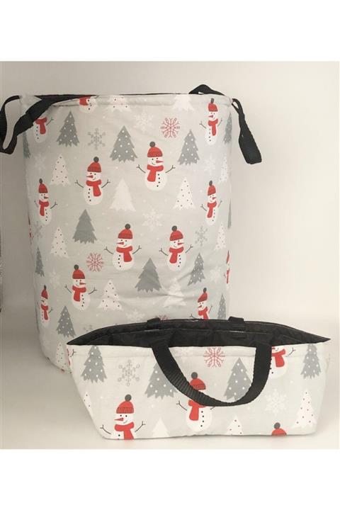 Soft and Baby Kardan Adam Oyuncak Sepeti Ve Düzenleyici Sepet Ikili Set