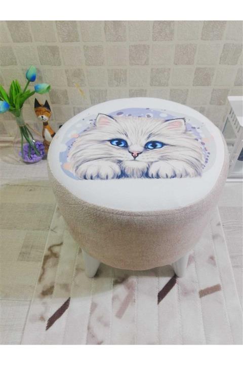 PufyHome Maxx Kedi Figürlü Çok Amaçlı Puf Koltuk