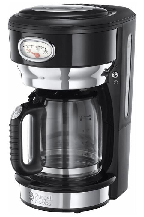 RUSSELL HOBBS Retro Classic Siyah Cam Sürahili Kahve Makinesi