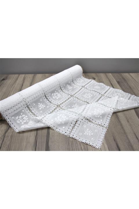 Style Dantel Pvc Buzdolabı Raf Örtüsü/kaymaz Dolap Raf Ve Çekmeçe Örtüsü 1 Mt /kare Çiçek 11