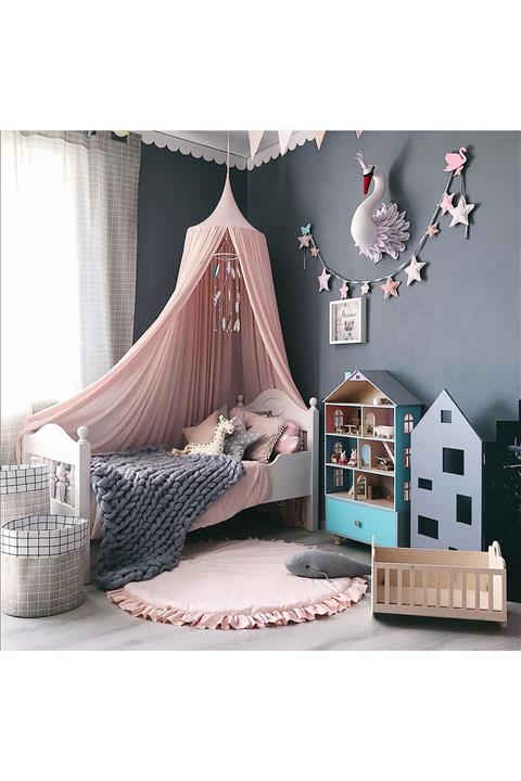 LYN HOME & DECOR Tozpembe Şifon Cibinlik