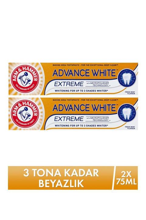 Arm&Hammer 3 Tona Kadar Beyazlatıcı Diş Macunu - Advance White 75 ml - 2'li501072422222