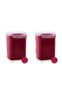 Tupperware Özel Kare 5.5 Litre Bordo 2 Adet