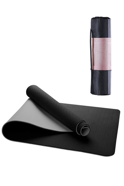 Gymo Ekolojik 6mm Tpe Yoga Matı Pilates Minderi Siyah