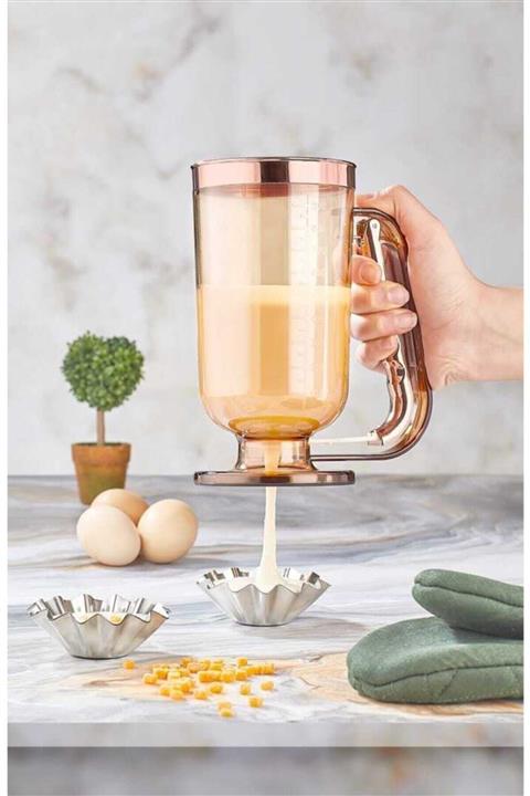 Kazanabil Ölçekli Pratik Sos Ve Hamur Dağıtıcı (AKITMA) Porsiyonlayıcı Gold Bronz Bakır