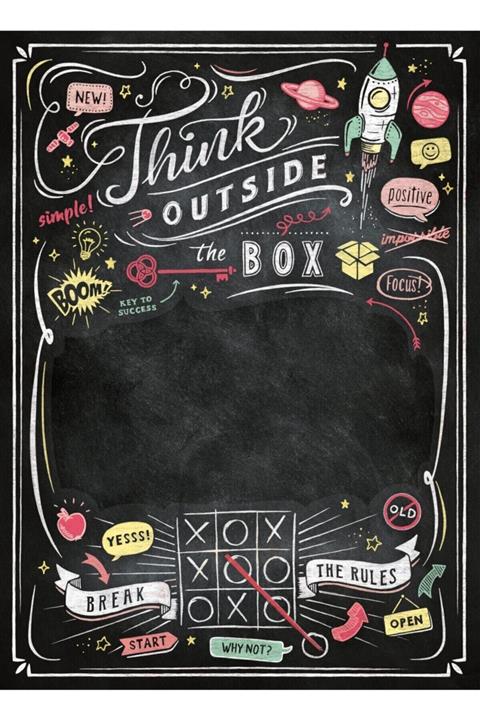 CLEMENTONI Think Outside The Box Black Board 1000 Parça Puzzle 39468