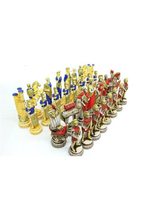 ASVASHOP Satranç Taşı Polyester Büyükboy Truva Dekoratif Hediyelik