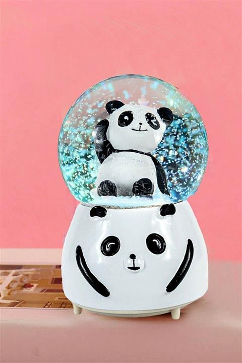 Raicon Dekoratif Panda Işıklı Küçük Boy Kar Küresi Mini Boy Kar Küresi
