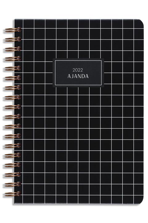 Matt Notebook 2022 Haftalık Ajanda 12 Aylık Siyah